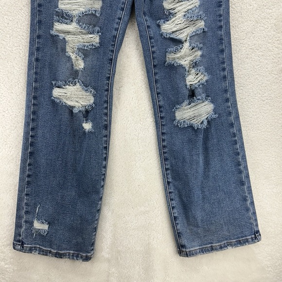 Judy Blue High Waist Straight Fit Distressed Denim Jeans Size 5/27 New W/Tags - Picture 3 of 16